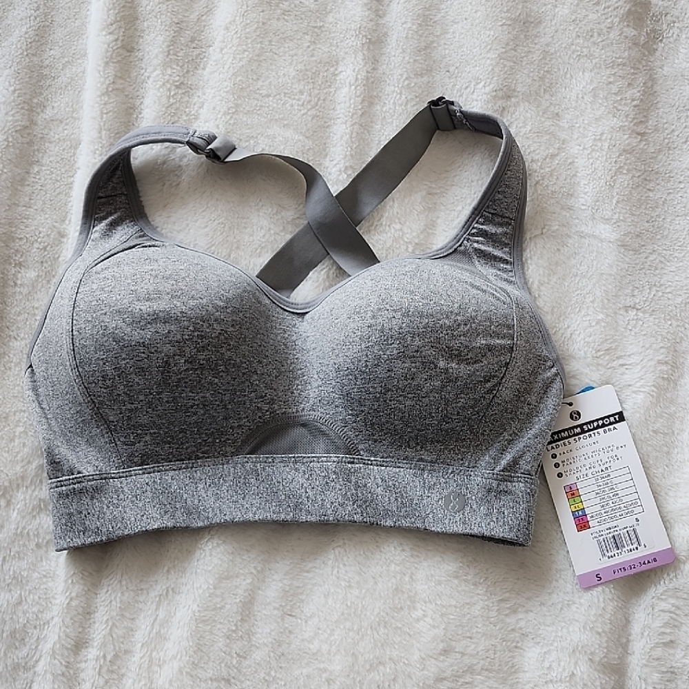 Gray Women's Sports Bra